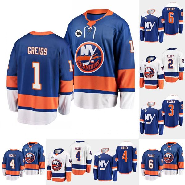 

#1 Thomas Greiss Jersey New York Islanders CBW Patch 2 Nick Leddy 3 Adam Pelech 4 Thomas Hickey 6 Ryan Pulock Mens Lady Youth Hockey Jerseys
