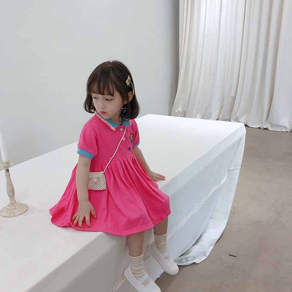 

childrens dress girls new designer skirts kids solid color casual dresses summer fashion print skirt 2020 new popular ruffle skirts new, Red;yellow