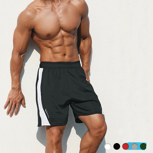 

новый центр running shorts men sport fitness quick dry fit mesh лоскутная короткие штаны мужчины теннис баскетбол футбол обучение шорты, Black;blue