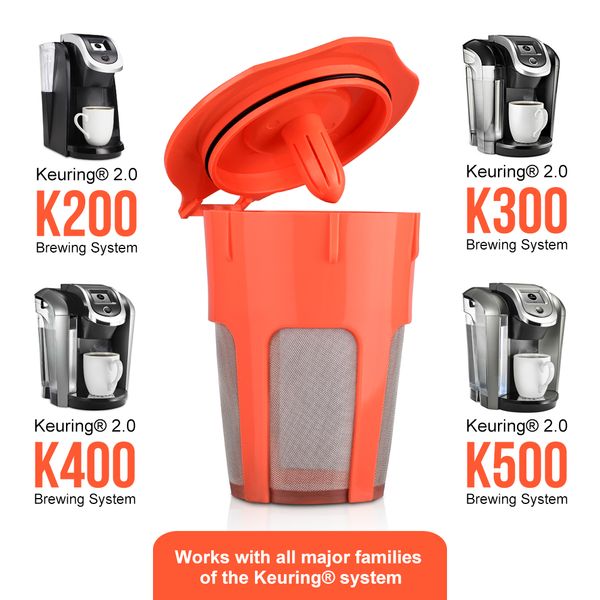 

coffee pods for keurig 2.0 k-carafe reusable coffee capsules filter k cup replacement basket refillable coffee maker filter dripper