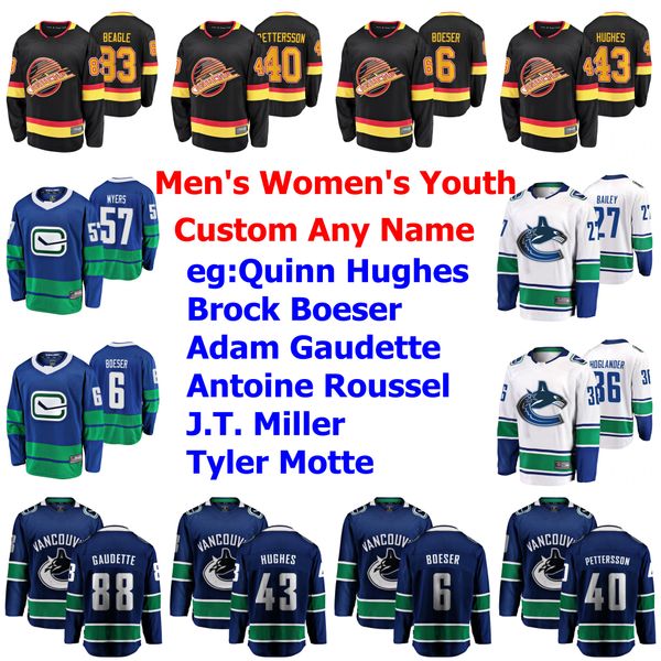 

vancouver canucks jerseys jake virtanen jersey jordie benn alexander edler myers fantenberg ice hockey jerseys mens customize stitched, Black;red