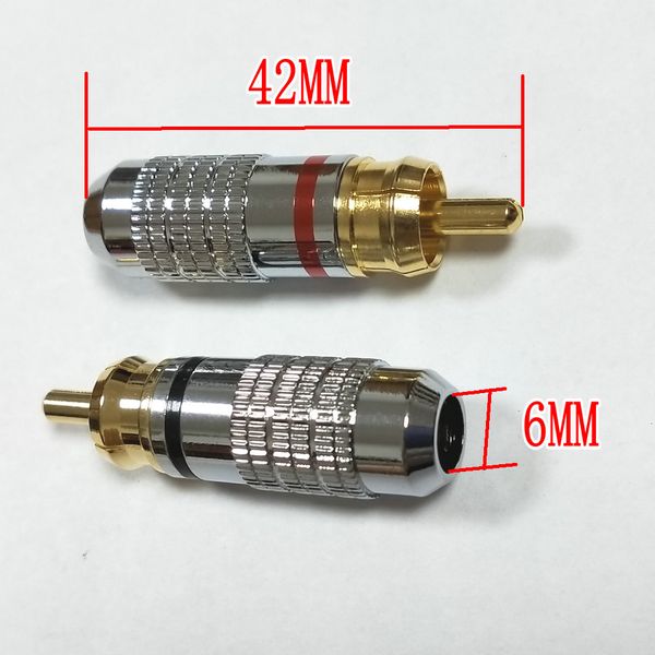 100 Stück Kupfer-RCA-Stecker Audio-ADAPTER-Lötanschlüsse