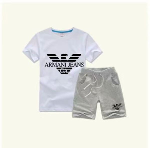 

2019 New Spring Luxury Logo Designer boy girl t-shirt Pants Two-piece Suit Kids Brand Children's 2pcs Cotton Clothing Sets