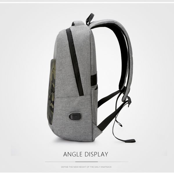 

new trend schoolbag travel anti-theft backpack charging men's fashion backpack leisure computer bag