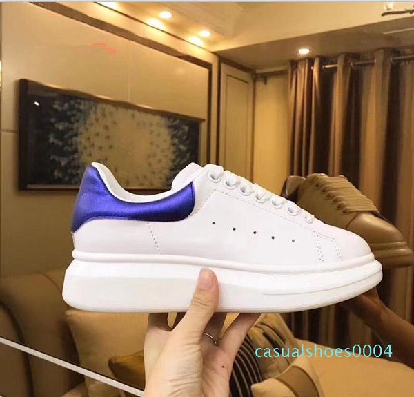 

2019 designer men shoes fashion luxury women shoes men's leather lace up platform oversized sole sneakers white black casual shoes af24