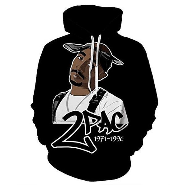 

hip hop 2pac 3d hoodie sweatshirt for men spring pullovers print rapper tupac hoodies long sleeve black hoodies