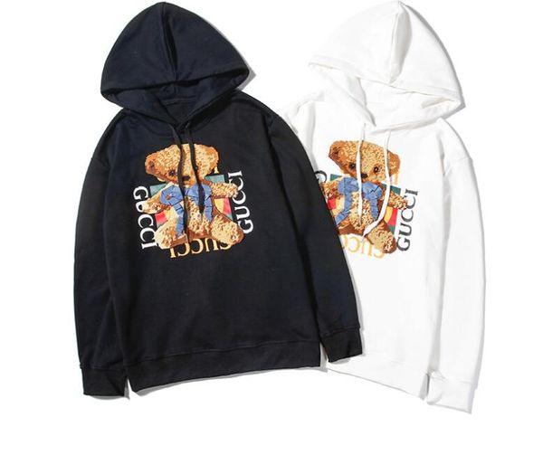 

latest international clothing high-grade cotton sweater men's women's clothing plush embroidered sweater jacket sportswear, Black