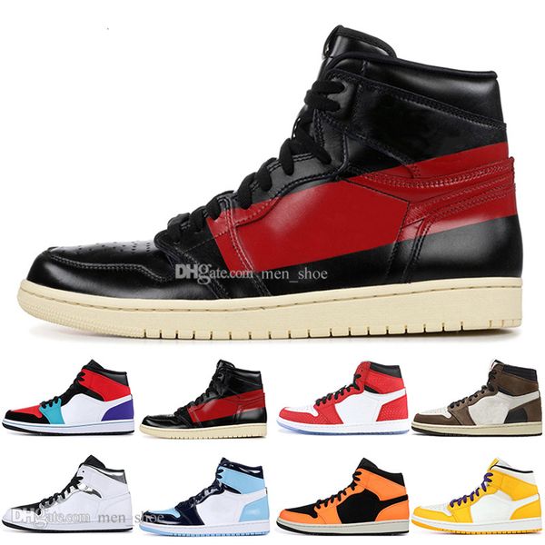 

1 high og travis scotts basketball shoes spiderman rookie of the year unc mens homage to home royal blue sport designer sneakers trainers