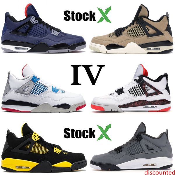 

jumpman 4 4s men basketball shoes 2020 what the black cat thunder winterized loyal blue designer shoes sport sneakers size 7-13