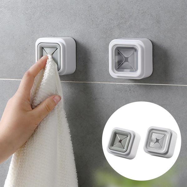 

3pcs home portable wall mounted towel storage towel holders plastic self adhesive dish cloth racks bath room gadgets