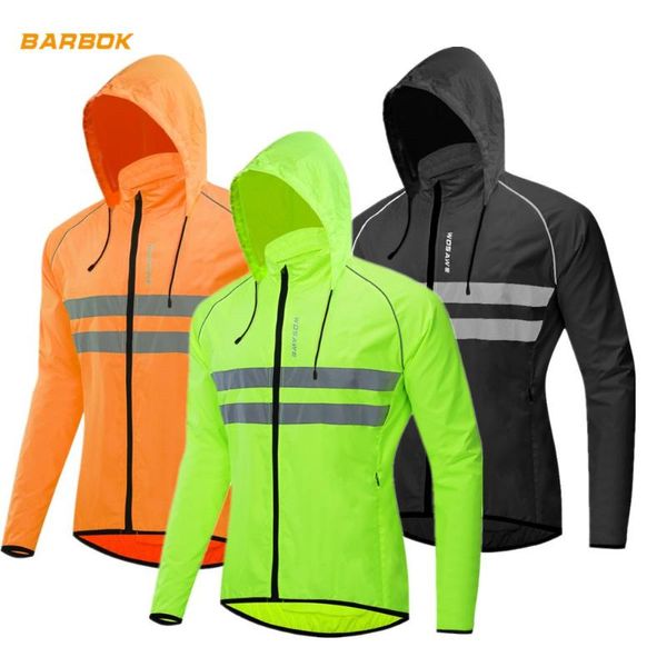 

wosawe thin high visibility motorcycle jackets hooded caps windproof reflective water rain repellent racing windbreaker coats