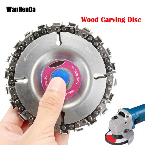 

new 4 inch grinder disc and chain 22 tooth fine abrasive cut chain for 100/115 angle grinder for wood carving disc