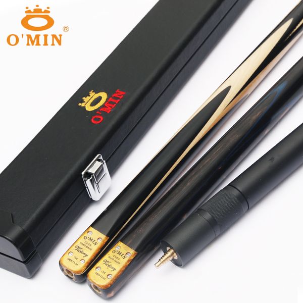 

classic high-end o'min handmade victory one piece snooker cue with case with extension 9.5mm 10mm tip snooker stick