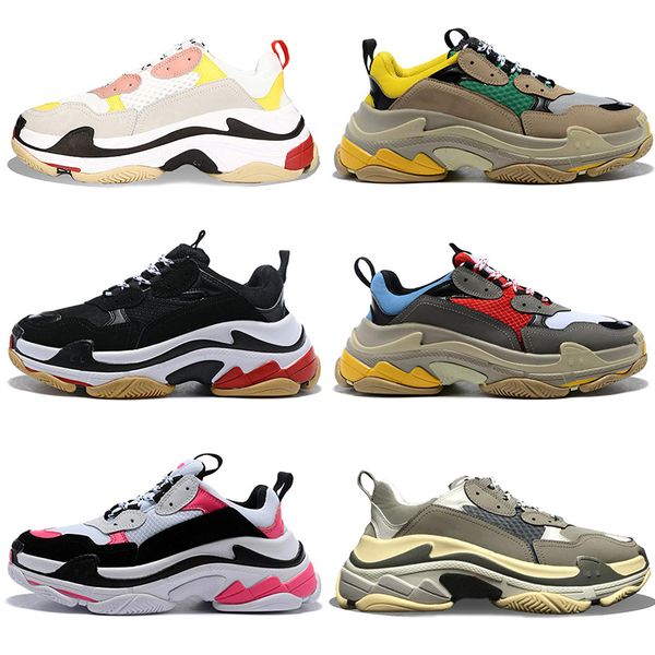 

2020 antique designer trainers paris triple clear outdoor dad shoes triple white black green bule pink red brown for woman man size 36-45