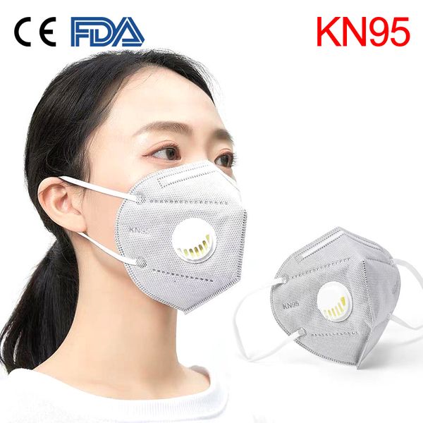 

KN95 N95 маски для лица FFP2 одноразовая маска с дыхательным клапаном рот маска для лица фильтрация хлопок Антипылевой с Самовсасывающим фильтром