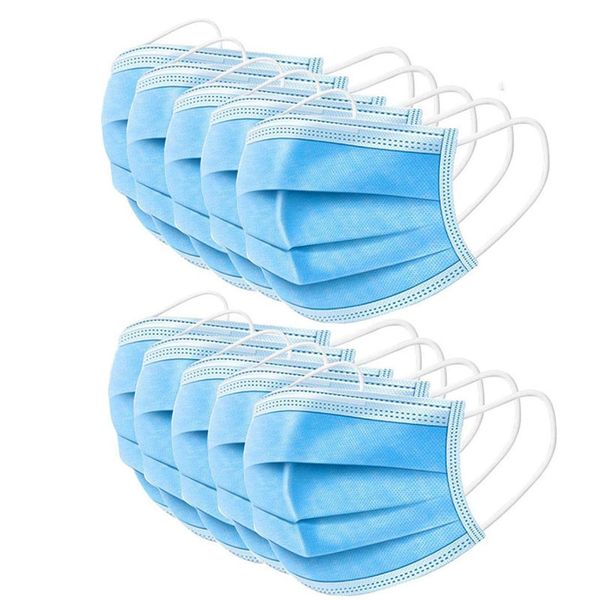 

wholesale disposable face mask 3 layer ear-loop dust mouth masks cover 3-ply non-woven disposable dust mask soft breathable yd28