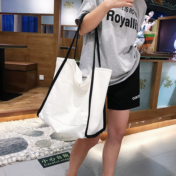 

большая емкость сумка женская сумка 2020 новый стиль простой моды холст покупки