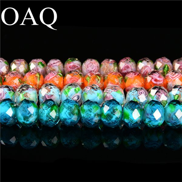 

8-12mm lampwork glass for costume jewelery diy accessories loose faceted large spaser for jewelry diy