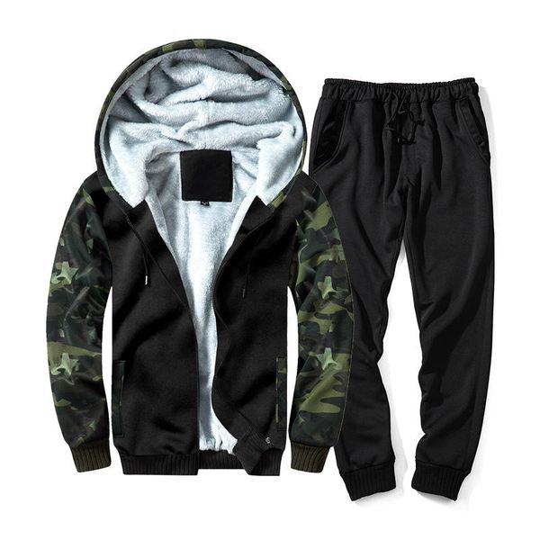 

new style large size fashion camouflage print caps comfortable sweatpants long sleeve men's sweatshirt set w0040, Gray