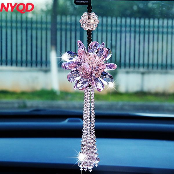 

2019 new fashion car hanging rrnaments auto crystal ornament hight quality car decoration auto-interior crystal pendant for gift