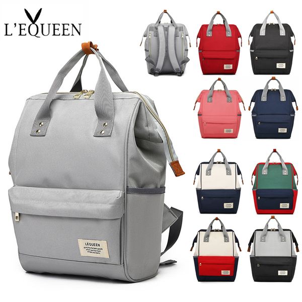 

lequeen mummy backpack zipper diaper baby bag large capacity travel maternity bag multifunctional nursing backpack baby care