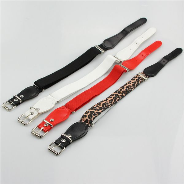 

fashion belt for boy and girl children elastic waist belt kids waistband candy color boys girls belt, Black;brown