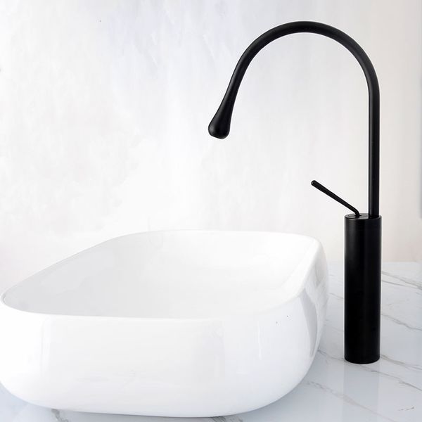 

black stainless steel drop-shaped kitchen sink faucet mixer cold and single handle swivel spout bathroom sink water mixer tap