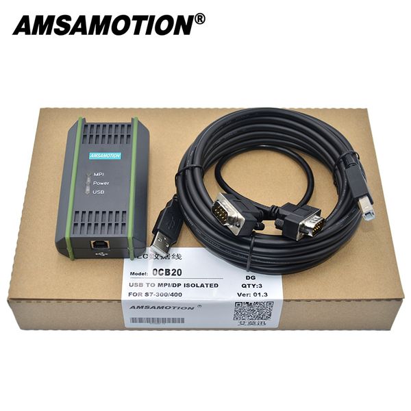 

amsamtion usb-mpi usb-ppi для siemens s7-200 300 400 6es7 972-0cb20-0xa0 mpi ppi dp optical isolation тип plc программирование кабель usb