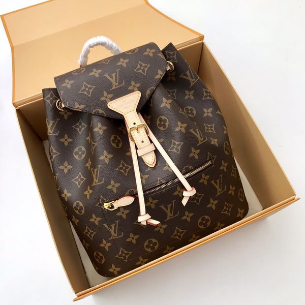 

Original women 039 mont ouri backpack bag real leather perone backpack damierazur canva cro body bag fa hion houlder bag