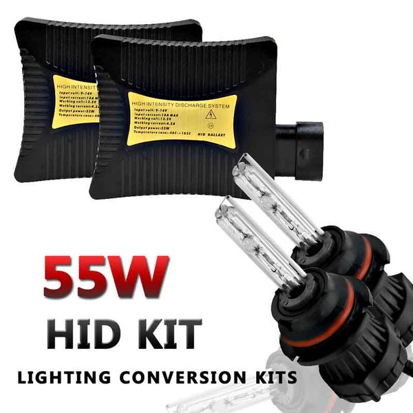 

car 2pcs 55w 9004-3/9007-3/hb1/hb5 hid xenon headlight conversion kit 6000k