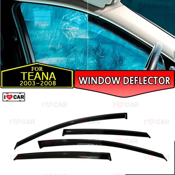 

window deflector for nissan teana 2003-2008 car window deflector wind guard vent sun rain visor cover car styling decor