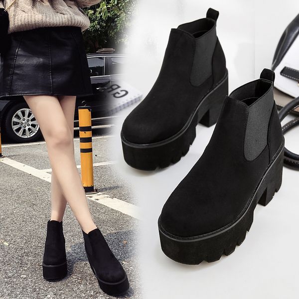 

bootee woman 2019 shoes women boots winter luxury designer round toe lace up booties ladies fashion lolita ankle black rubber