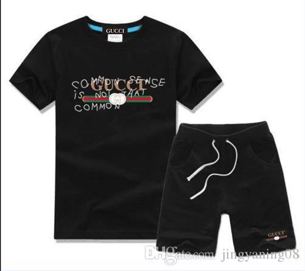 

мальчик дети наборы Детские футболки и брюки дети хлопок наборы мальчиков девочки летний костюм детские спортивный костюм 4 шт. / компл. 2-7Т