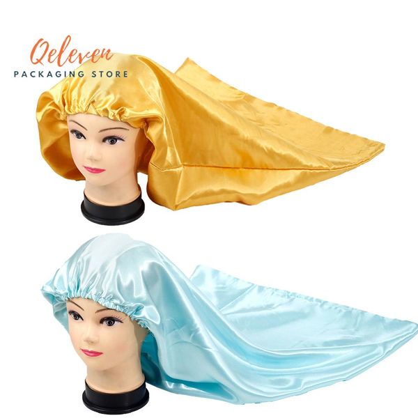 

wholesale custom lengthen long bonnets party care wig women satin cap virgin hair extensions bundle wigs sleeping protect bonnet