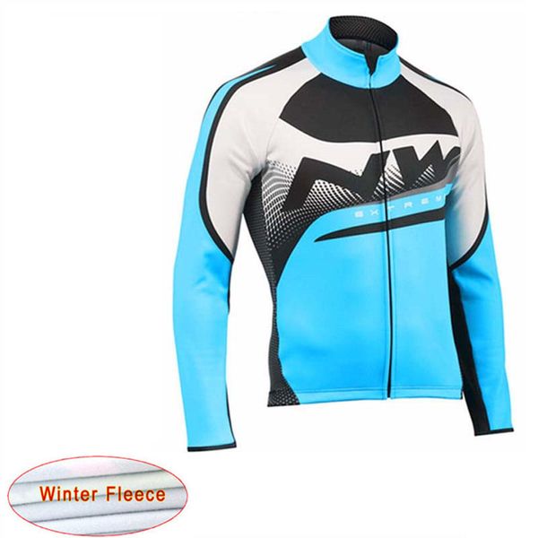 

nw 2020 winter cycling jersey fleece thermal bike keep warm cycling mountain clothing maillot ropa ciclismo hombre c28, Black