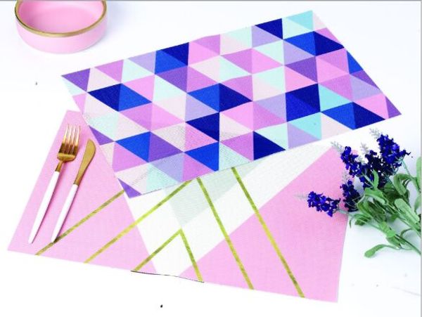 5pic Nordic Printing Pvc Western Food Heat Insulation Waterproof