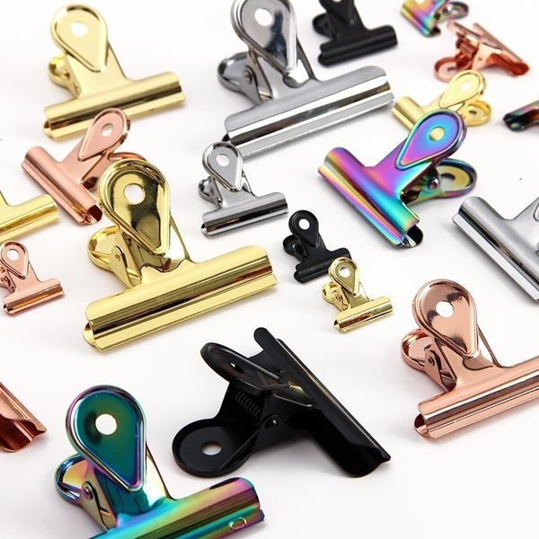 

4 pcs/lot metal clips for paper office document stationery p clip binder clips decorative lothespins for ps 02625