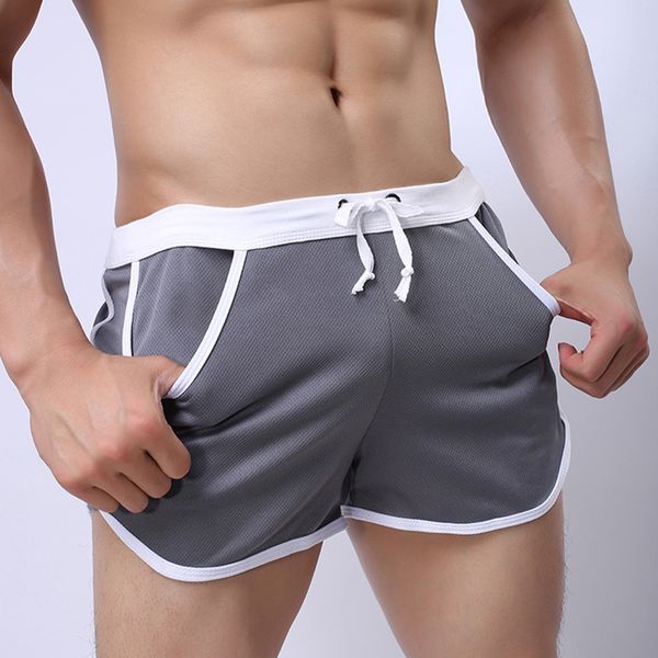 

men bodybuilding beach shorts fitness gym running jogging clothing athletics net solid outdoor shorts running, Black;blue