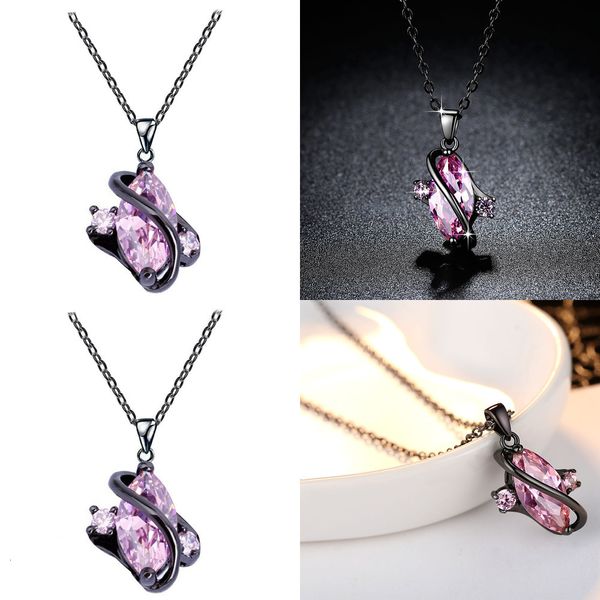 

pendeloque вырезать украшения diy черный нержавеющей стали золотые цепи для женщин ювелирные изделия с бриллиантами, Silver