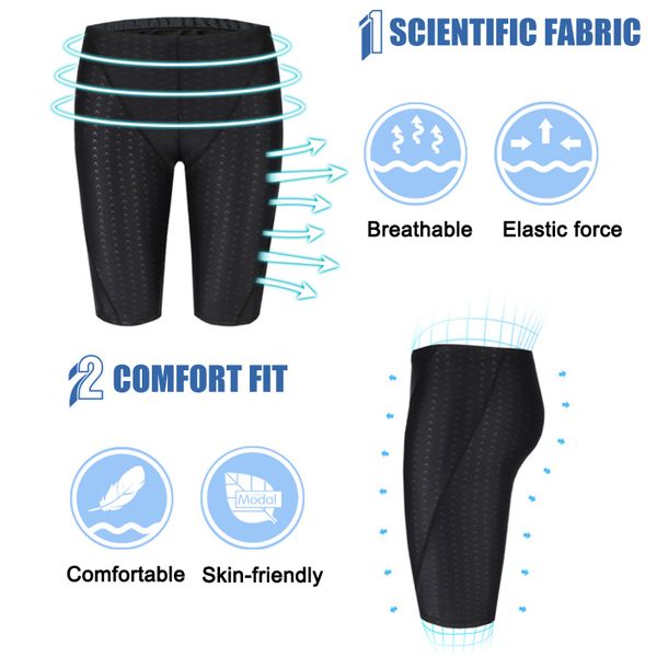 

newly men swimwear swimming trunks quick-drying swim shorts beach breathable with cap dod886, White;black