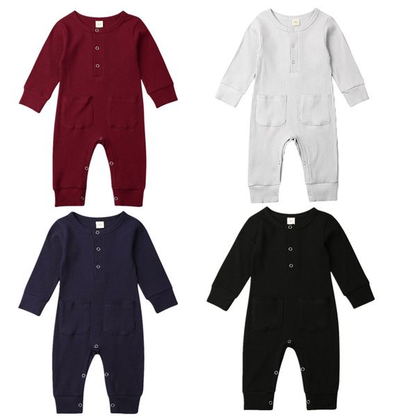 

3-18m baby дети мальчики младенческая romper комбинезон с длинным рукавом хлопок одежда outfit set, Blue