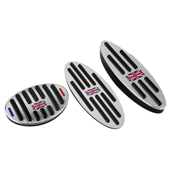 

uk flag logo mini aluminum at footrest gas brake clutch pedal cover for bmw mini cooper jcw s r55 r56 r60 r61 f54 f55 f56 f60