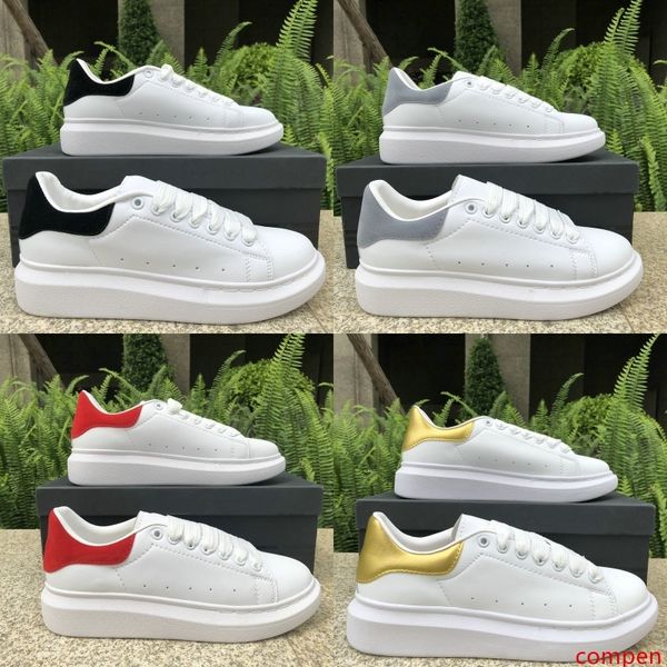 

2019 men women flat shoes casual shoes designer luxury fashion shoes black grey white red leather boot runner trainer sneakers