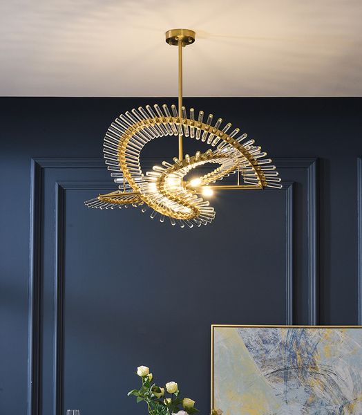 

postmodern luxury led crystal chandelier nordic creative living room hanging lights l decor lamps restaurant round lighting