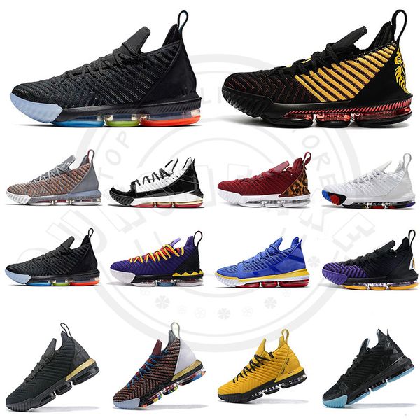

16s new equality black white basketball shoes for men king laker james sneakers watch the throne 16 xvi rainbow trainers us 7-12