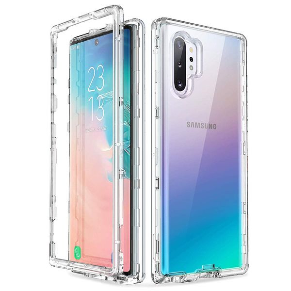 

Phone ca e for am ung note 10 clear hybrid 3 in 1 oft tpu hard pc back cover defender ca e for am ung note 10 plu for iphone 11