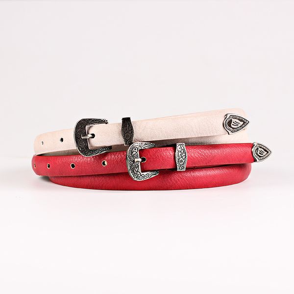 

new vintage pu leather waist belts for women dress metal boho hip punk rock female belt waistband, Black;brown