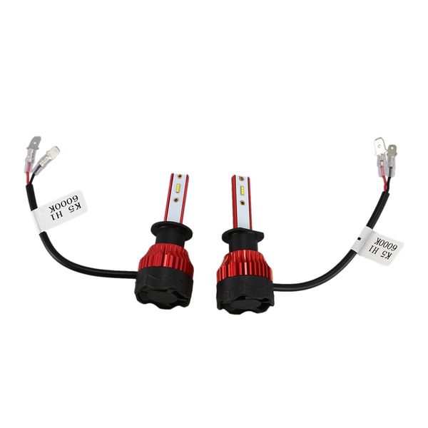 

k5-h1 led headlight bulbs conversion kit xenon white 60w 12000lm eg19