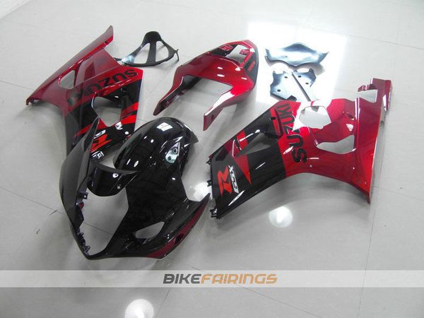 

injection mold new abs motorcycle full fairings kits fit for suzuki gsx-r1000 k3 2003 2004 03 04 gsxr1000 bodywork set red wine