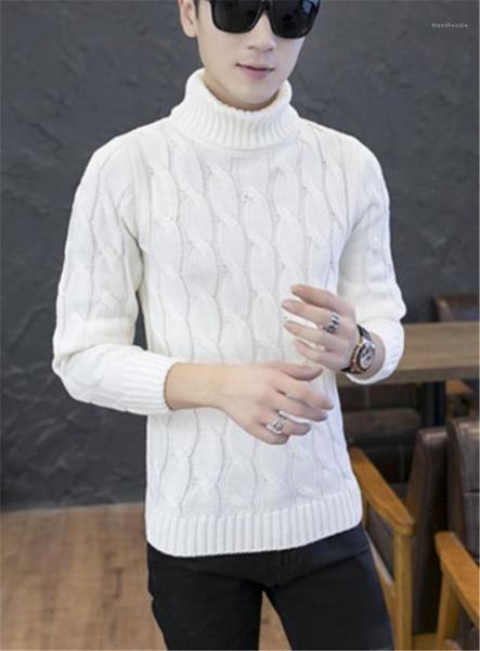 

turtle neck long sleeve slim mens skinny mens sweaters fashion male pullover clothing solid color mens sweaters, White;black